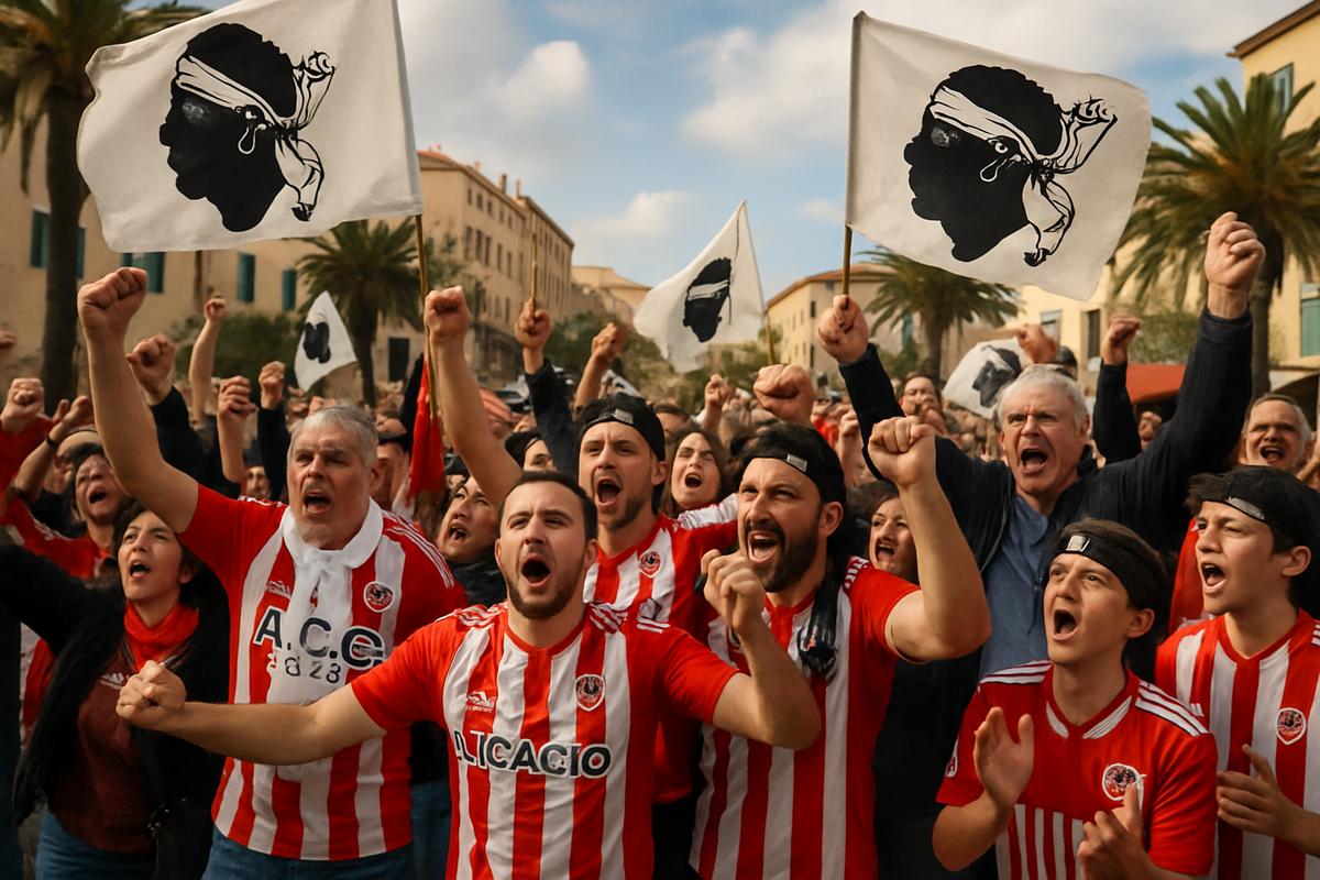 cổ động viên AC Ajaccio văn hóa Corsica sân François Coty