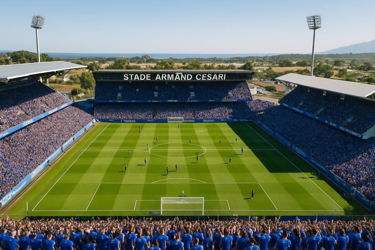 Sân vận động Armand Cesari Bastia Corsica lịch sử bóng đá Pháp