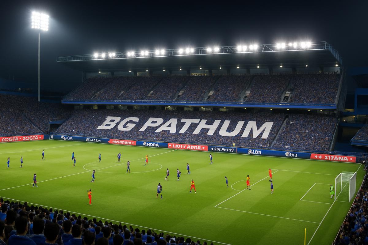 sân vận động BG Pathum United đầy khán giả tại Thai League 1