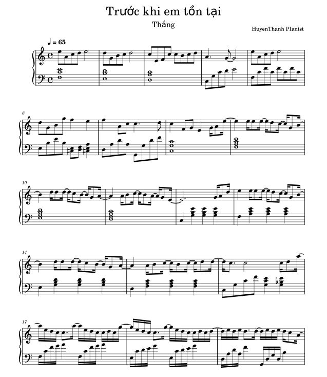 Hợp âm guitar bài Trước Khi Em Tồn Tại – Ngọt band